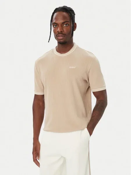 Guess Majica Regular Fit bež