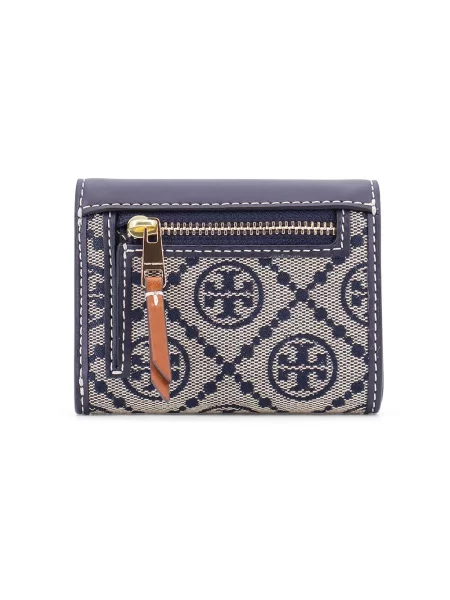Portfel Tory Burch elegancki niebieski