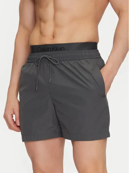 Calvin Klein Swimwear Pantaloni scurți pentru înot gri