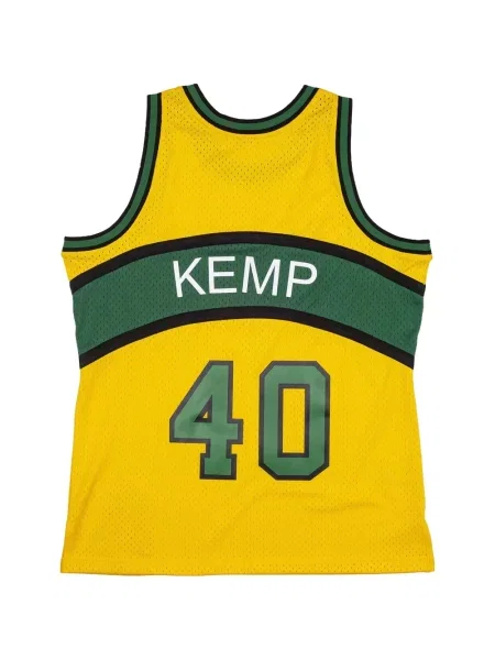 Cămașă Mitchell & Ness din jerseu galben