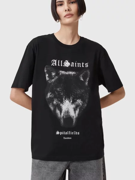 Тениска AllSaints DAWN черно