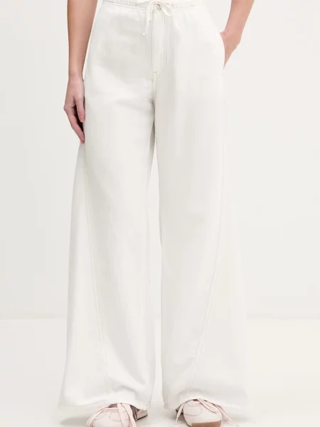 Guess Jeans wide leg de damă alb