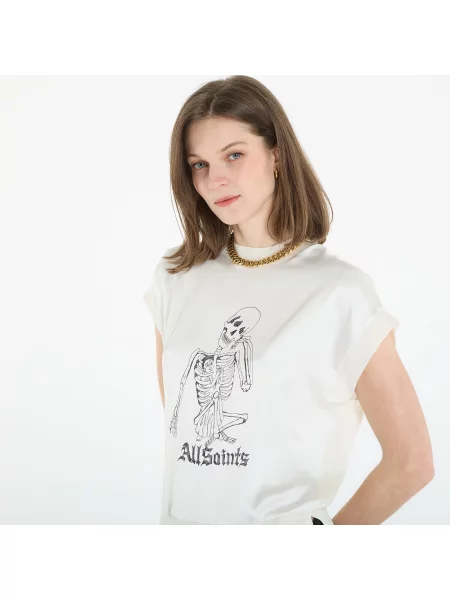 Тениска AllSaints Terra Knit Tee Chalk White L бяло