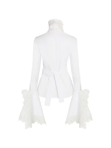 Top A.w.a.k.e. Mode cu jabot alb