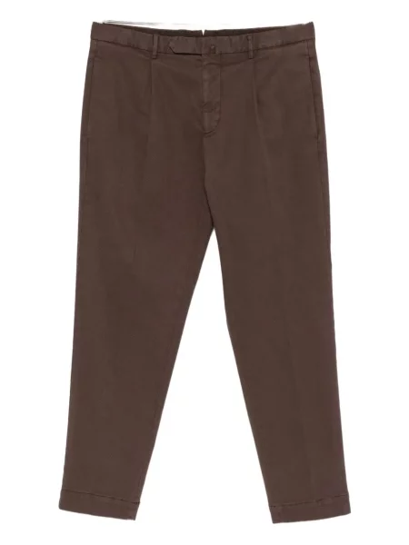 Pantaloni Dell'oglio plisate maro