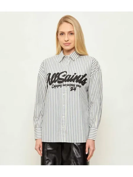 AllSaints Cămașă ADRIANNE | Relaxed fit albastru