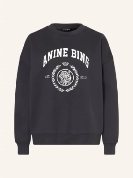 Anine Bing Oversized Mikina Miles černá bílá