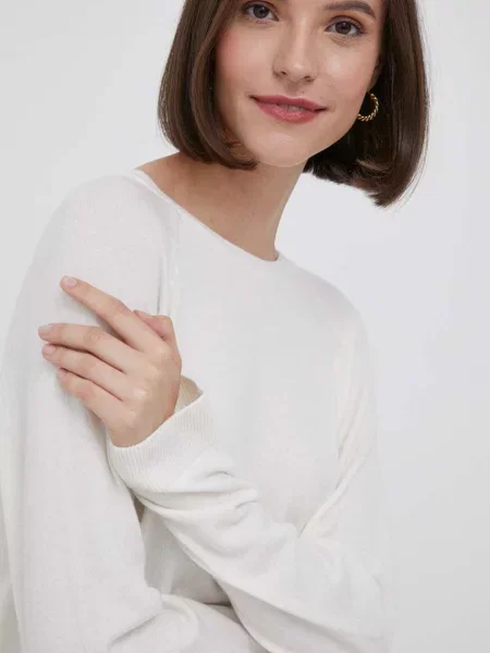 United Colors of Benetton pulover din amestec de lana light bej