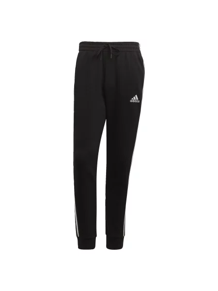 Spodnie adidas Essentials Tapered Cuff 3 Stripes białe
