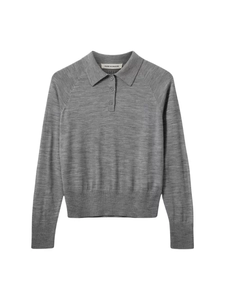 Lniana koszulka polo Sofie Schnoor szara