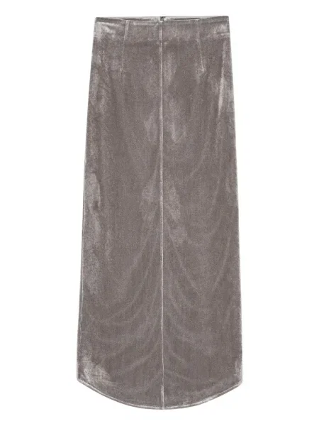 Fustă midi Remain până la genunchi gri