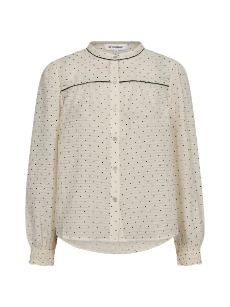 Co'couture Bluză Francisca negru / murdar alb
