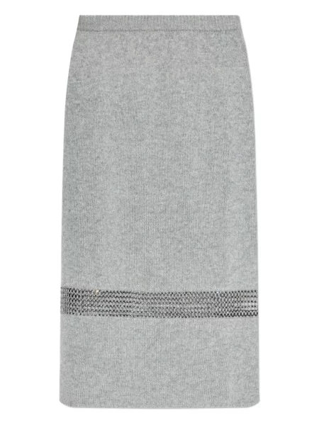 Fustă tip creion Fabiana Filippi cu paiete până la genunchi gri