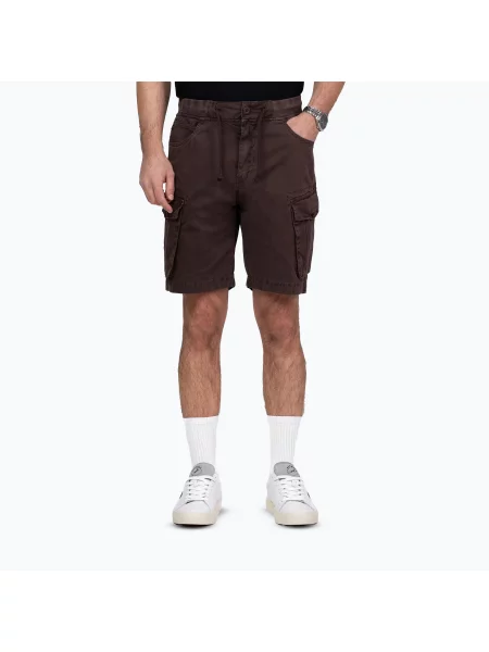 Spodenki Pitbull Proctor Drawstring Cargo dark brown brązowe