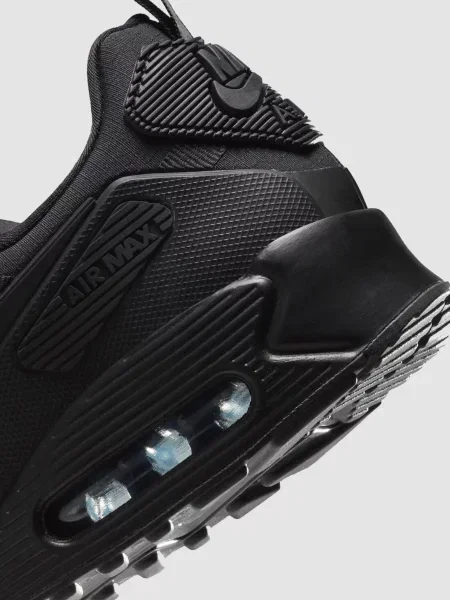 Кожаные кроссовки Nike Air Max 90 черные