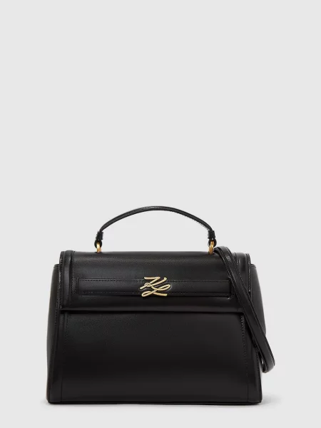 Karl Lagerfeld Kožená kabelka K/AUTOGRAPH černá