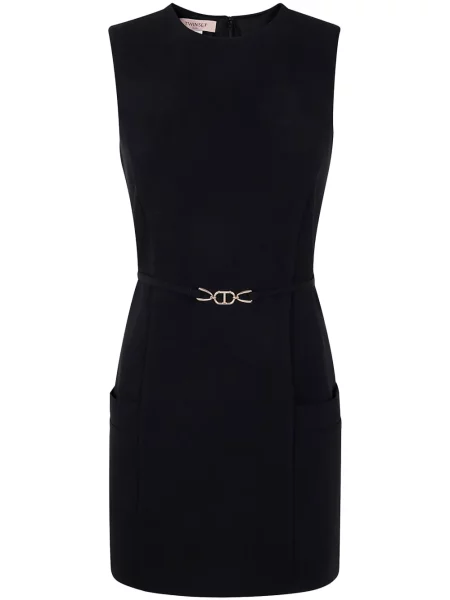 Rochie mini Twinset fără mâneci de costum negru