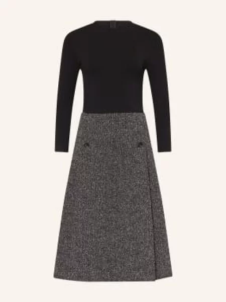 Ted Baker Sukienka Ekaad Z Mieszanki Materiałów Z Rękawami schwarz biała