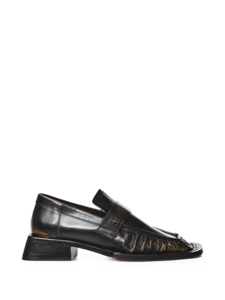Pantofi loafer Miista cu volane maro