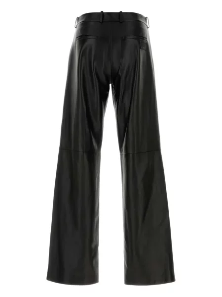 Pantaloni de piele Fendi din piele negru