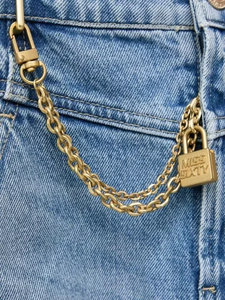 Pantaloni scurți din denim Miss Sixty albastru