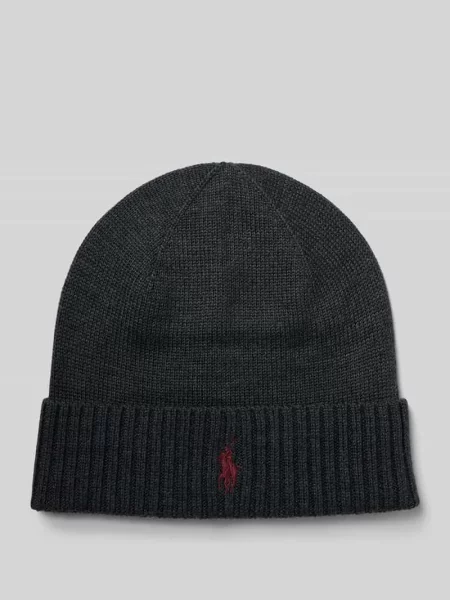 Czapka Ralph Lauren wełniana szara