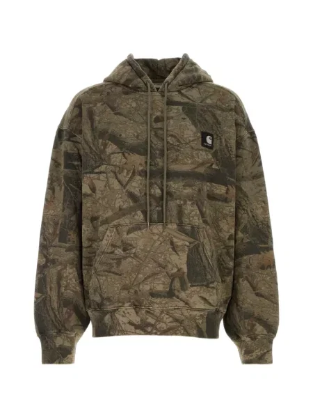 Hanorac cu glugă Carhartt Wip cu pene maro