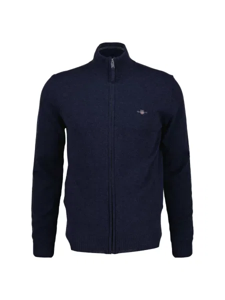 GANT Kardigan Superfine marine modrá / červená bílá