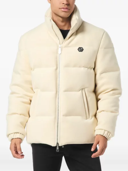 Geacă cu puf Philipp Plein cu broderie alb