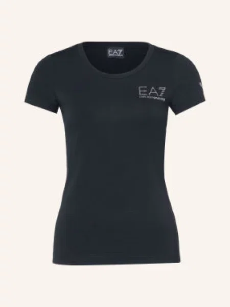 Emporio Armani Tričko Train Evolution S Ozdobnými Kamínky černá