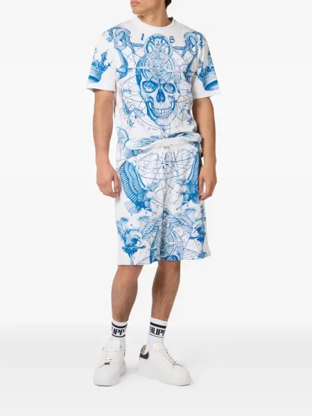 Pantaloni scurți Philipp Plein alb