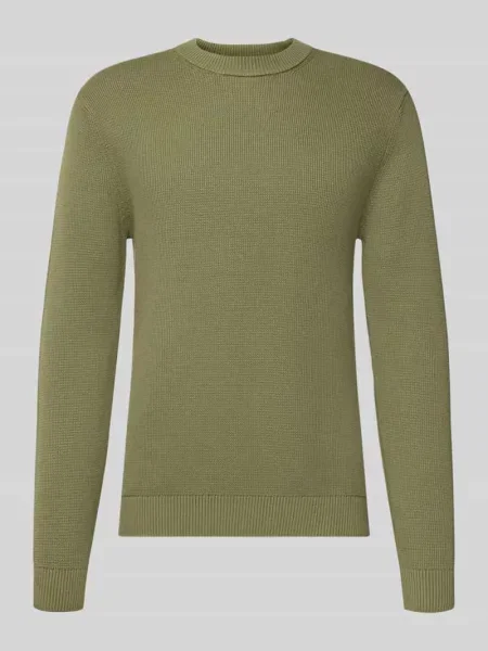 Sweter o kroju regular fit z czystej bawełny ekologicznej model ‘DANE’ Selected Homme oliwkowy