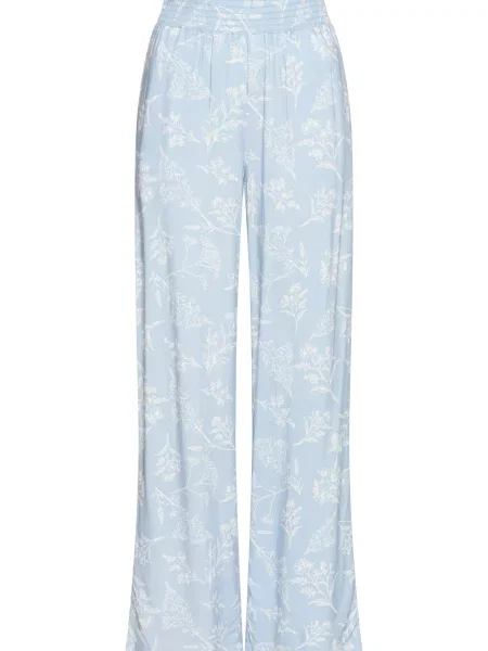 LASCANA Pantaloni de pijama albastru deschis alb