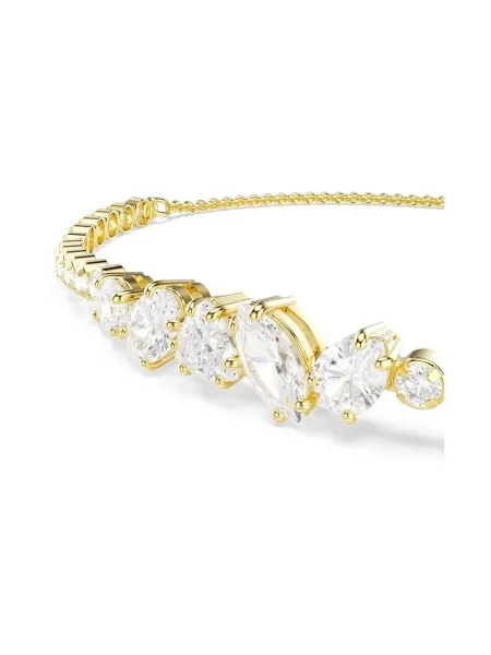 Swarovski bransoletka pozłacana z cyrkonią MESMERA biała