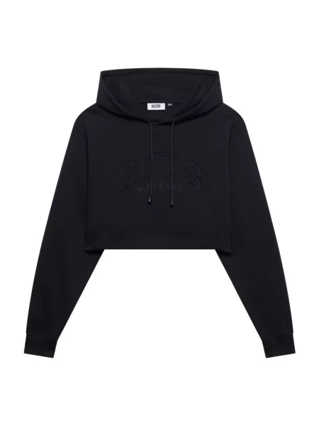 Bluza z kapturem Gcds z logo o skróconej długości czarna