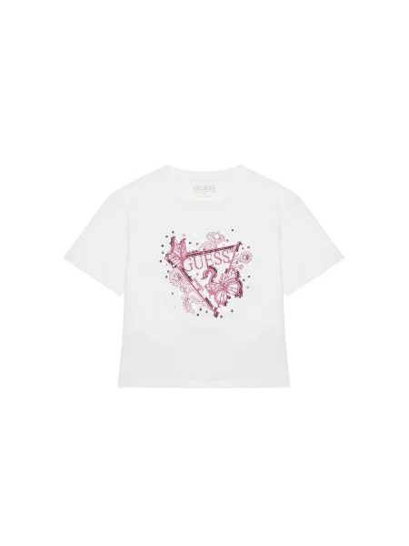 Guess T-Shirt Regular Fit λευκό