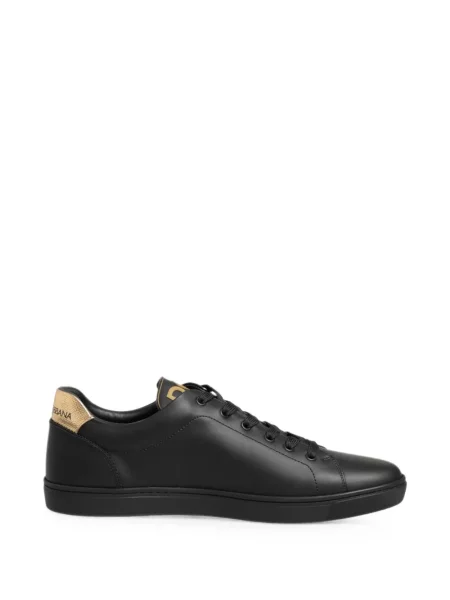 Sneakerși Dolce & Gabbana din piele cu motiv cu inimi negru