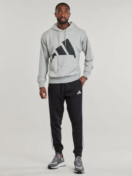 Csíkos fleece jogger Adidas Sportswear fekete
