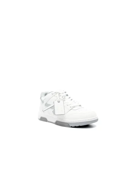 Sneakersy Off-white skórzane biznesowe białe