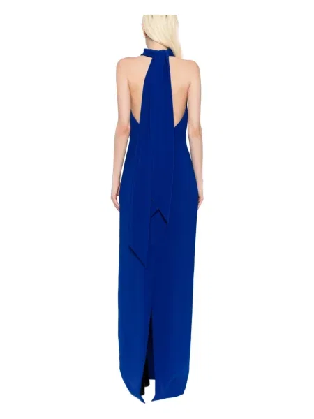Rochie Amsale din crep de costum albastru