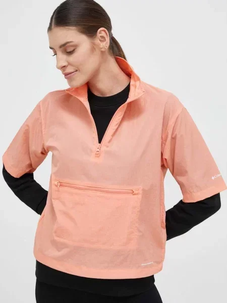 Bunda Columbia přechodná oversize oranžová