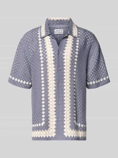 Koszula casualowa o kroju relaxed fit w dzianinowej optyce Jake*s Studio Men