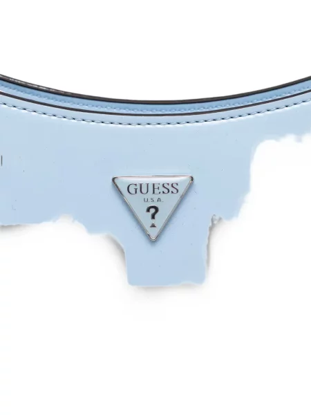 Kézitáska Guess autogrammal kék