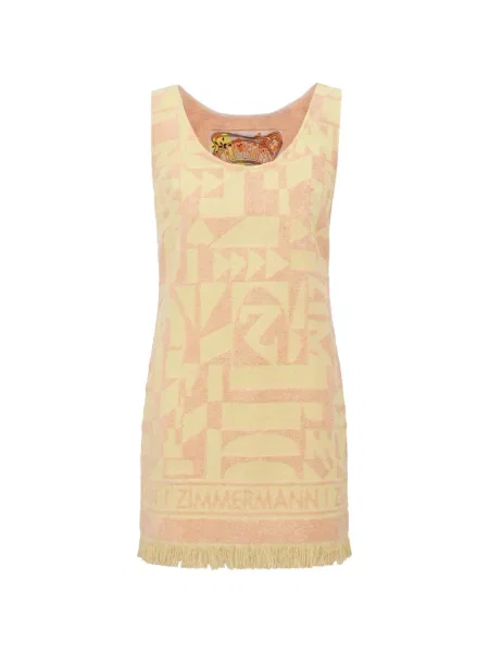 Rochie mini Zimmermann cu imprimeu geometric galben