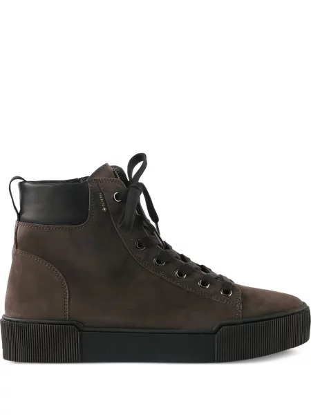 Čizmice Högl od brušene kože siva