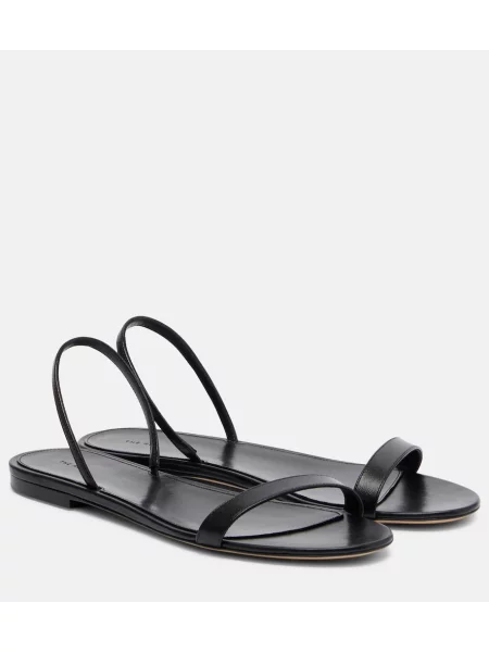 Sandale The Row din piele negru