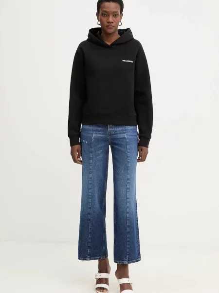 Karl Lagerfeld bluza z aplikacją czarny