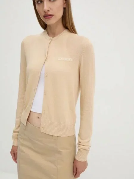 Жилетка с вълна Vinny TT от лека материя бежово