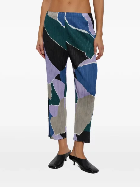 Nohavice Pleats Please Issey Miyake fialová