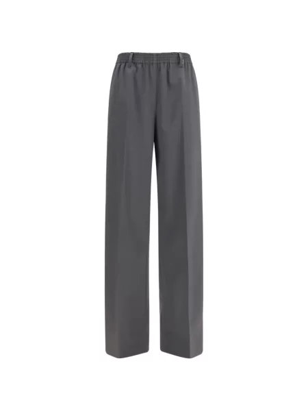 Pantaloni Miu Miu de lână gri